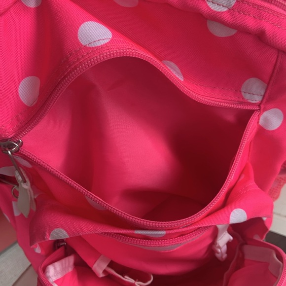 Jansport Big Student Backpack | Pink & White Polka Dots - Picture 7 of 16